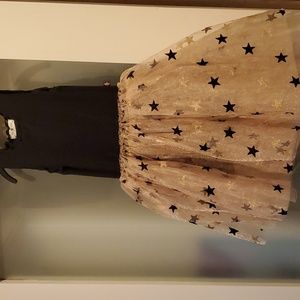 Petite Hailey Tutu Dress Black Gold